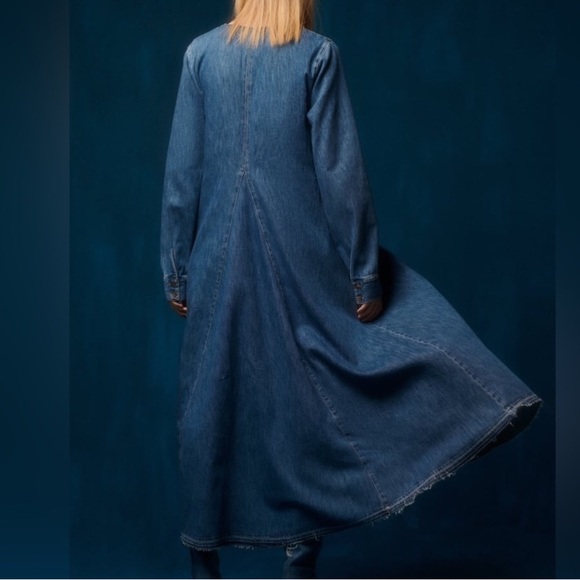 Zara Long Denim Dress New, XS - Picture 6 of 10